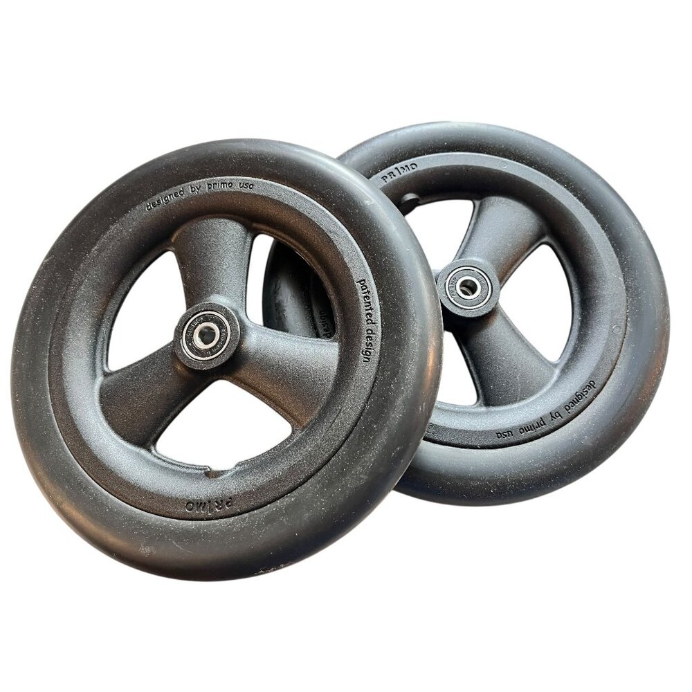 8x1in Primo Caster Wheels 1in Hub Width and 5/16 in Bearings Solid Tire 1Pair EC
